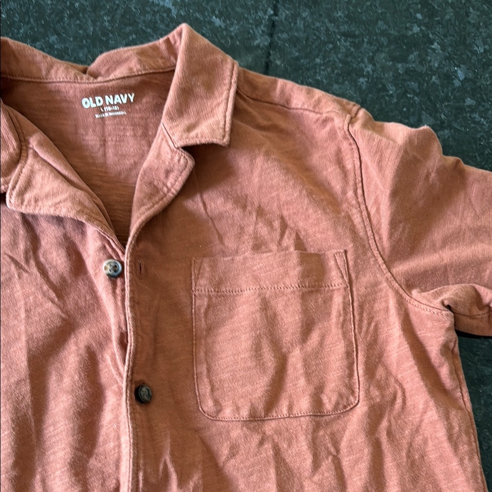 Old Navy Tan Button-Up Shirt